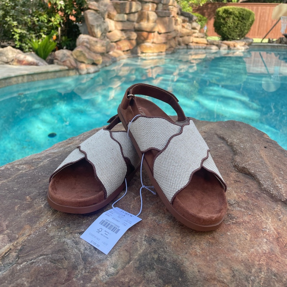 J. Crew Factory Women's Scalloped Sandals NWT